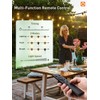 addlon 100FT LED Outdoor String Lights, Remote Dimmable Patio Lights
