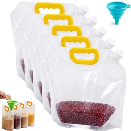 Nuevo Contenedor Reutilizable de Arroz y Cereales 2026,Bolsa Hermética con Gran Capacidad,Asa y Tapa,Mantiene los Alimentos Frescos y Protegidos.1.5L 