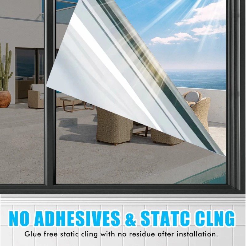Unbranded One Way Privacy Window Film 17.7"x78.7" Window Tint Home