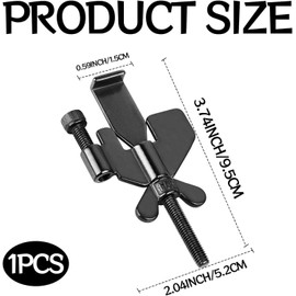 Portable Door Lock Hardware, Safety Security Tool Home Hotel Travel, 3.74 cm x 5.2 cm, Black, 1 Piece