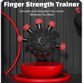 Finger Grip Strengthener, 2025 Upgraded Hand Grip Strengthener Finger Exerciser, Adjustable Hand Grip Strengthener, Finger Exerciser Gripper Tool (Red for Beginner)