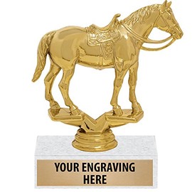 6" Gold Horse Trophies - Western Horses Award Trophy 20 Pack