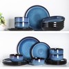 LeRatio Ceramic Dinnerware Sets for 6,Porcelain Plates and Bowls Sets,Handmade