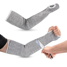 1 Pair 45cm/17.71in Arm Protection Sleeve, Protective Arm Sleeves Anti Abrasion Anti Scratches Anti Bite Long Gloves, Cut Resistant Arm Guards for Men Women Outdoor Garden Work (1 Pair)