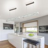 Zenouidle Dimmable Crystal Chandelier Modern LED Pendant Light Fixture Dining