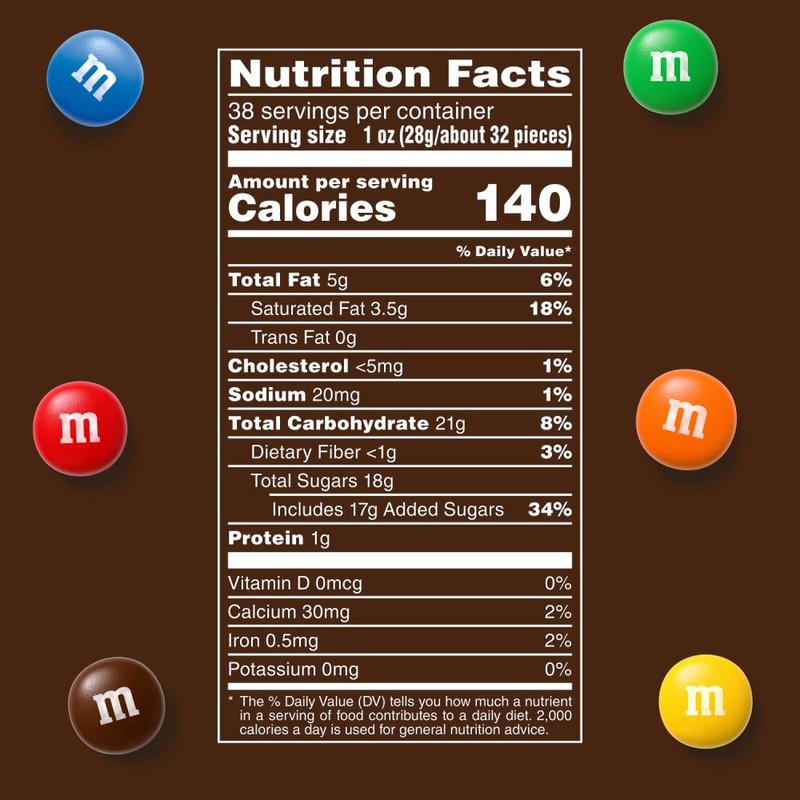 M&M'S Milk Chocolate Candy, Party Size, 38 oz Bag (Pack