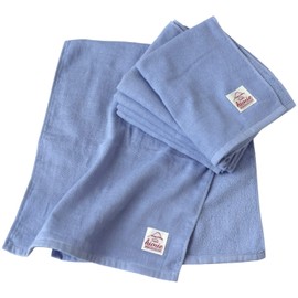 Hiorie Face Towel, Denim Color, Gauze Towel, Set of 3, Blue, Made in Japan