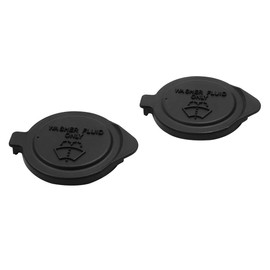X AUTOHAUX 2pcs Black Plastic Auto Windshield Wiper Washer Bottle Cap Cover Replacement