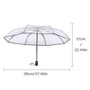 VALICLUD Folding Umbrella Automatic Transparent Umbrella Automatic Open Folding Umbrella
