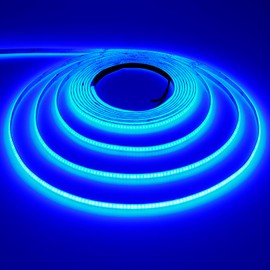 TOPAI 12V Thin 3mm Blue COB LED Strip Light Narrow 16.4ft Bright Uniform Dotless 400LEDs/M Adhesive Flexible Cuttable LED Tape for DIY, Bedroom, Under Cabinet Lighting