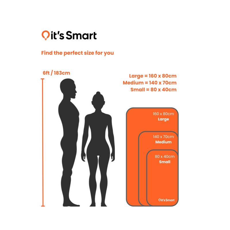 it's Smart Microfibre Travel Towel Orange (Medium) 140cm x 70cm