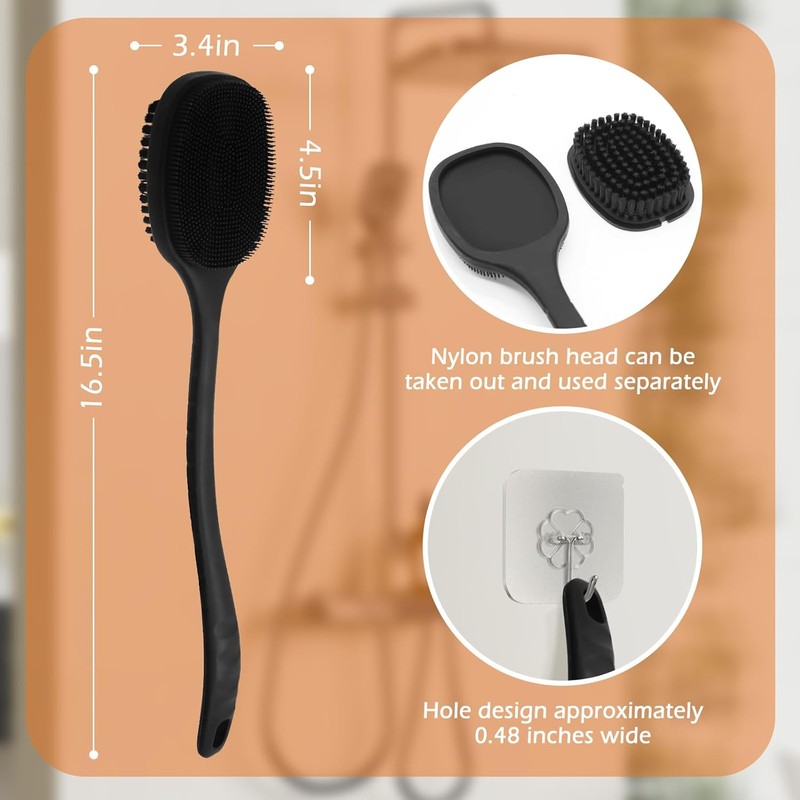 Back Scrubber for Shower, New Update Double Sided Body Scrub