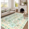 Rugalia Washable Floral 8x10 Area Rugs for Living Room, Soft