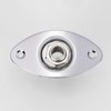 Chrome 1/4inches (6.35mm) Guitar Bass Oval Jack Plate Socket Pickup