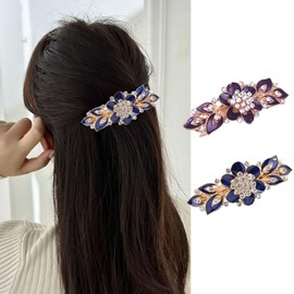 Barrette, Hair Ornament, Set of 2, Easy Arrangement, Women's, Glitter, Rhinestones, Weddings, Hairpins, Hair Accessories, Present, For Women