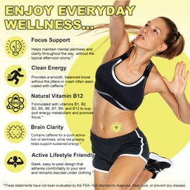 Energy Patches - B12 Patch for Women and Men, Natural Energy Boosters for Fatigue, Fast Awake Recovery Patches for Party Fun Morning Revival
