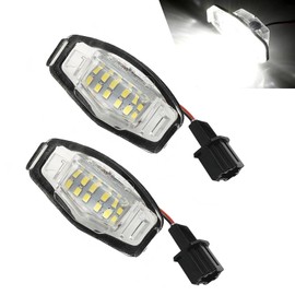 MOXRUQ 2 PCS White Led Tag Lights, 18-SMD 6500K LED License Plate Light, Tag Lamp Assembly Replacement Parts, Compatible with Accord Sedan Odyssey Civic Pilot & MDX TSX TL ILX RDX RL