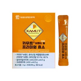 Daewoong BioScience 대웅생명과학 카무트 브랜드 밀 프리미엄 효소 3g x 30포 1개 / 써클 Daewoong Life Science Kamut Brand Premium Enzyme 3g x 30 Sachets 1 Pack / Circle