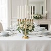 Rotatable Gold Plated Menorah 7 Branch Hanukkah Menorah Candle Holder