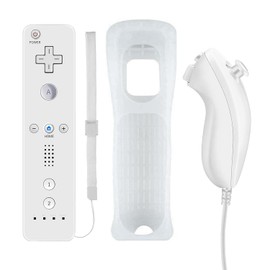 QUMOX Remote Controller Remote Control + Nunchuk for Nd Wii/WII U White
