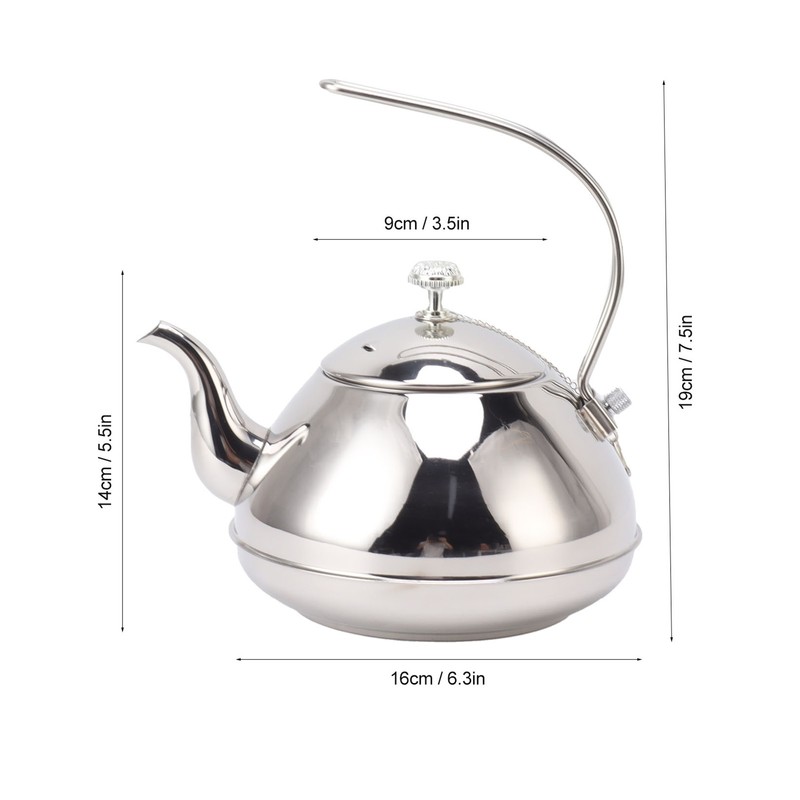 Stainless Steel Teapot Large Capacity Stovetop Kettle with Filter for