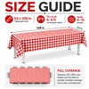 12 Pack Red and White Plastic Checkered Tablecloth, Premium Decorative
