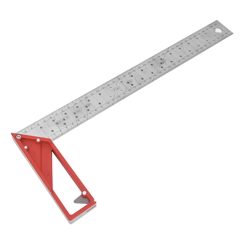 Stainless Steel Square Woodworking Ruler 45 ° / 90 °