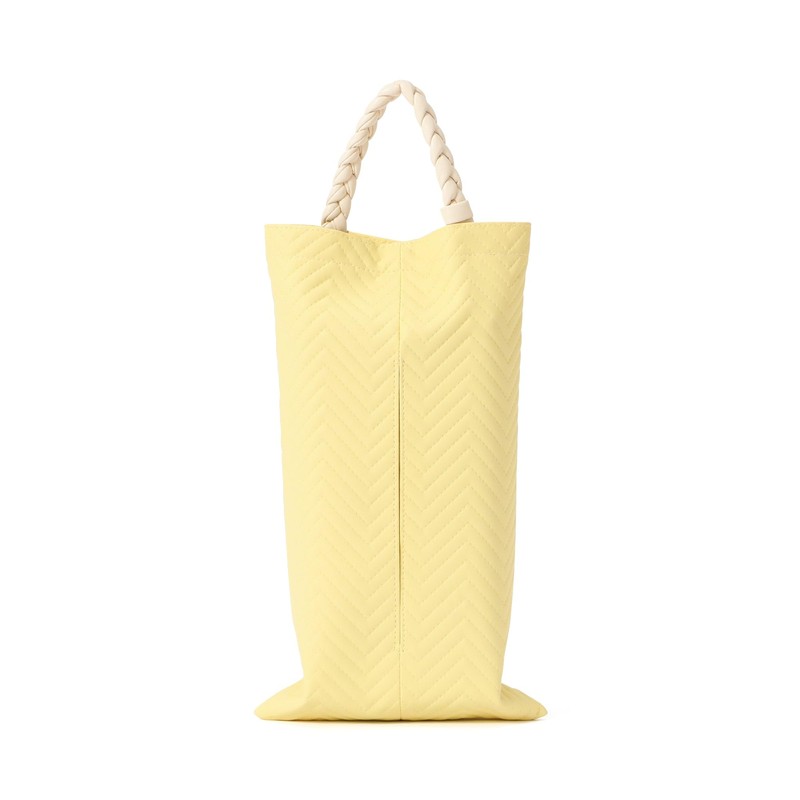 Francfranc Quilted Hanging Tissue Cover Yellow Tissue Case Wall Hanging
