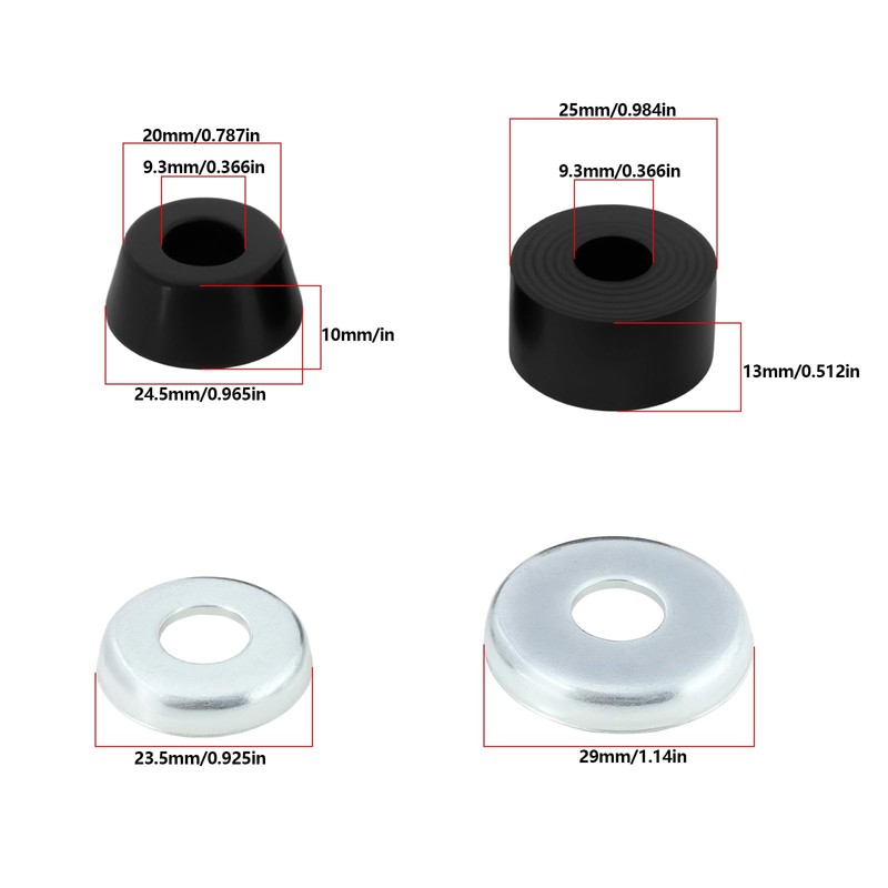 Create idea 1 Set 95A Hard Skateboard Bushings Cylinder Cushion