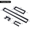 TNOMS Black Towel Bar Set, 4-Pieces Bathroom Hardware Set Modern