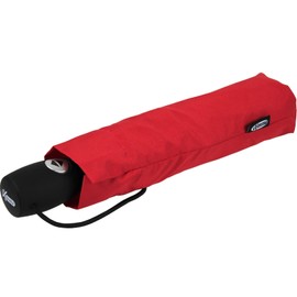 iX-brella Lightweight solid pocket umbrella with automatic open/close mechanism - mid class, red, Automatic pocket umbrella