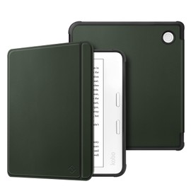 Fintie Case for Tolino Vision Color (2024) / Kobo Libra Colour (2024) 7 Inch eReader - Super Light Soft TPU Back Cover Protective Case with Auto Sleep/Wake and Magnetic Closure, Alpine Green