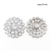 Riverbyland Metal Sewing Buttons with Rhinestone, Silver, 0.8", 10 PCS