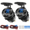 2 Pack 12V USB Outlet 3 Port Car Charger Socket,