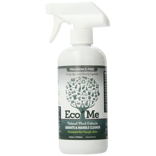 Eco-me Natural Multi Surface Granite and Marble Cleaner, Healthy Fragrance-Free Scent, 16 Ounces, Clear (ECOM-GMFF16-06)