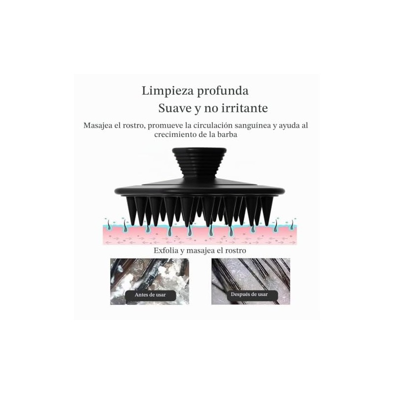 4 Pcs Cepillo Corporal de SiliconaSilicone ScrubberCepillo de Baño Corto
