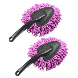 Flaconi 2PCS Car Duster,Car Duster Interior,Microfiber Duster,Car Dust Brush,Car Exterior Interior Cleaning Tools,Soft Microfiber Car Cleaning Tools,Suitable for Automotive,Bicycle,RV,Ships (Purple)