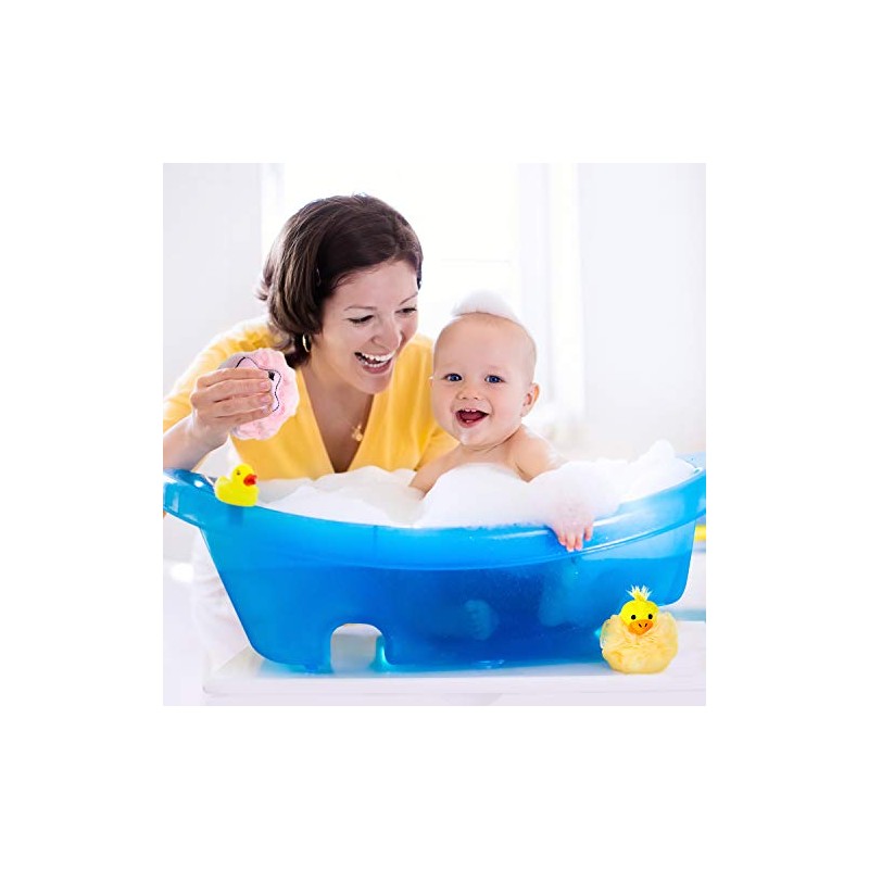 Boao - 8 esponjas de baño de lufa para niños,