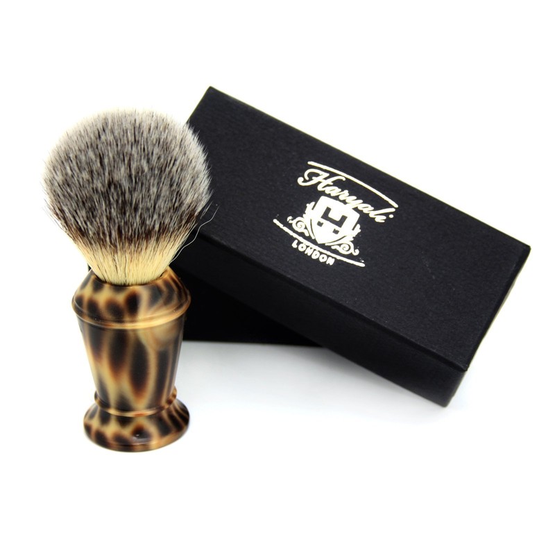 Synthetic Hair Shaving Brush Cheetah Pattern with Classic Box Gift