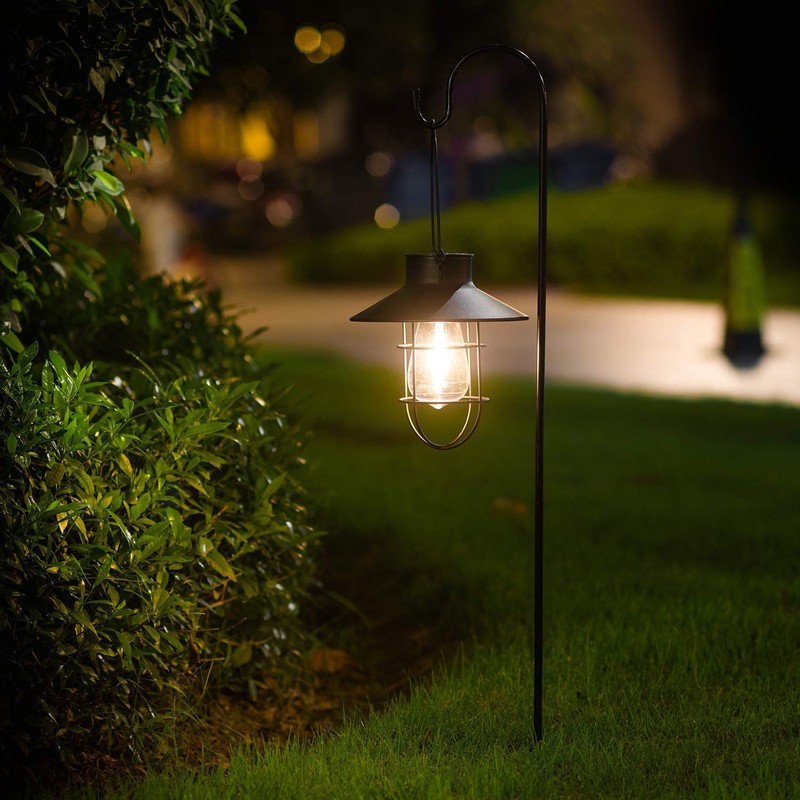 2 Pack EKQ Hanging Solar Lights Lantern Lamp with Shepherd