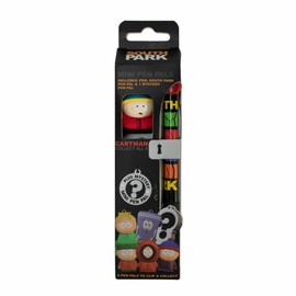 South Park Ballpoint Pen with 2 Collectable Figures, Pen in the Design of the Cult Series, Ideal for Fans, multicoloured, standard size