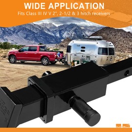 META Hardware Trailer Hitch Locks, Hitch Lock with 5/8'' Dia 4” Long Pin Fits Class III IV V 2" 2-1/2", 3" & 3-1/2" Hitches, Locking Hitch Pin with Anti-Rattle O-Rings for Trailer Truck Boat (2 Pack)