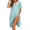 Ekouaer Nightgowns for Women House Dress with Pockets Button Down