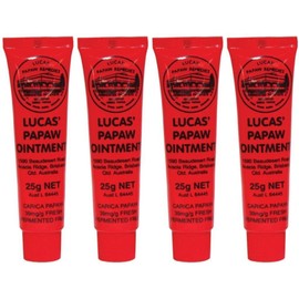 Lucas’ Papaw Ointment – 25g Tubes (Pack of 4) – Multi-Purpose Topical Balm for Skin Relief – Imported from Australia