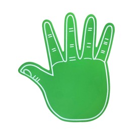 Milageto Giant Foam Finger Giant EVA Foam Hand Gloves Funny Creative Prop Cheerleading Hand for Outdoor Activities Athletic Meetings Sports Event Party Favors for Cheering, green