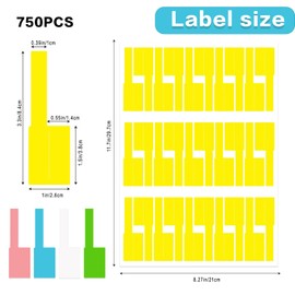 Sxlaonanhai 750Pcs Cable Labels 25 Sheets Waterproof Cable Tags 5 Colors Cable Management Labels， for Laser Printers and Handwritten Self-Adhesive and Tear Resistant Labels