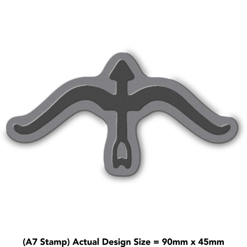 'Bow & Arrow' Rubber Stamp - Unmounted Design for Crafting