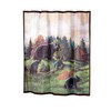 BLACK BEAR cubs bathroom SHOWER CURTAIN lodge decor new