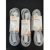 HDX (3 PACK) HDX 10 ft. 16-Gauge/2 White Braided Extension