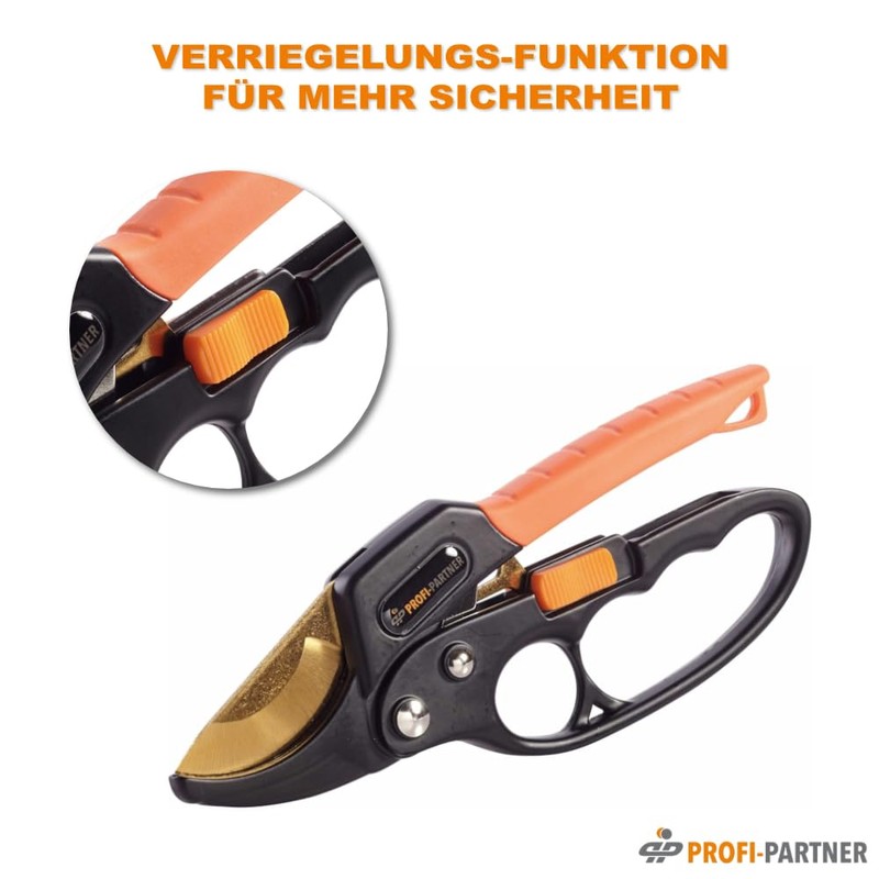 Profi-Partner Garden Ratchet Pruners Professional Ratchet Pruners Sharp Pruning Shears